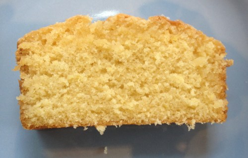 Slice of lemon drizzle loaf