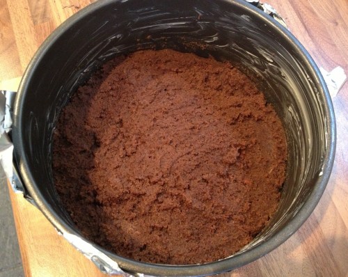 Chocolate cheesecake base
