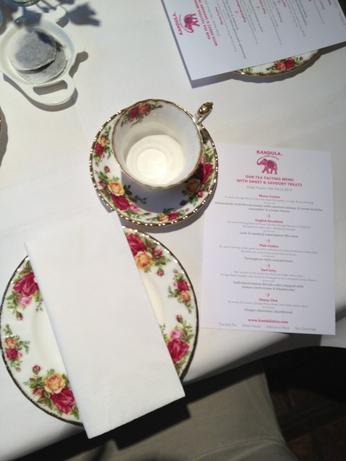 Kandula Tea and Afternoon Tease Menu