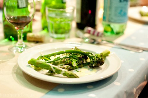 British asparagus & psb with homemade hollandaise
