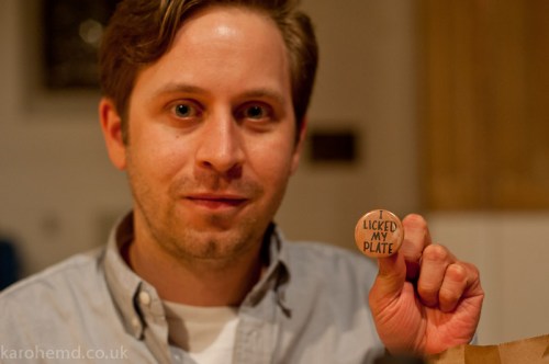 He licked his plate!