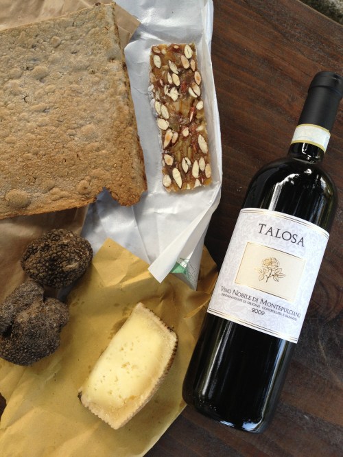 Goodies picked up in Montepulciano