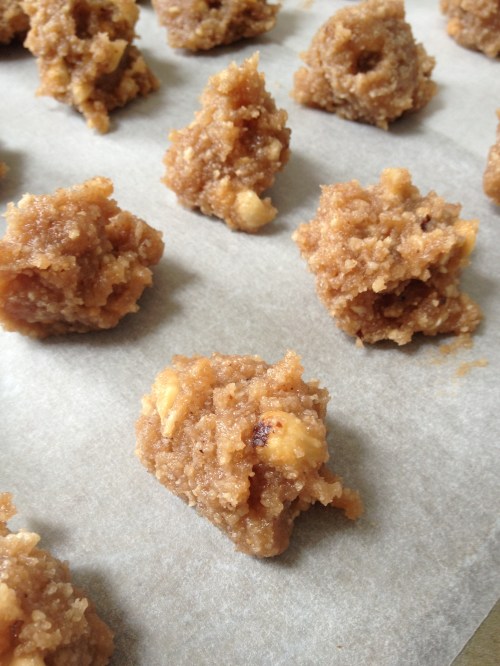 Brutti ma buoni biscuits read for the oven.