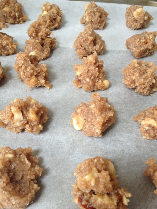 Brutti ma buoni biscuits read for the oven.