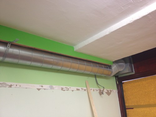 Ducting goes in