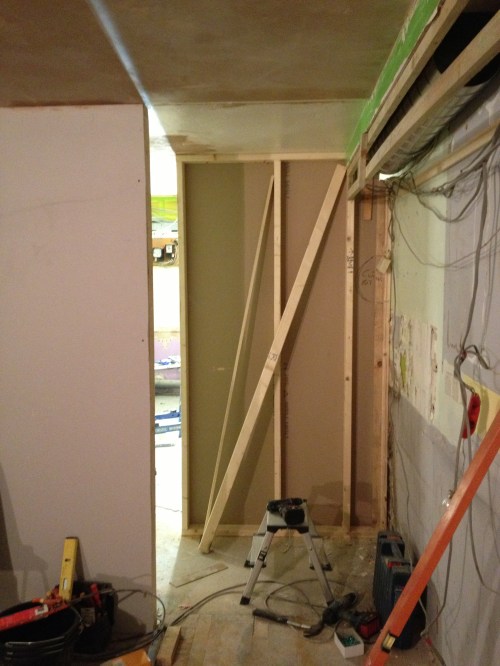 Internal wall to the kitchen