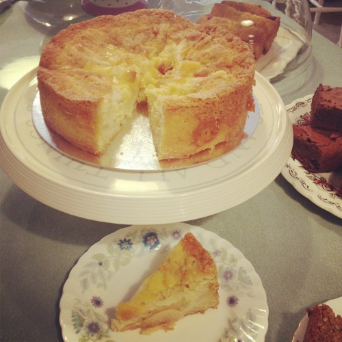 Pear and marzipan cake