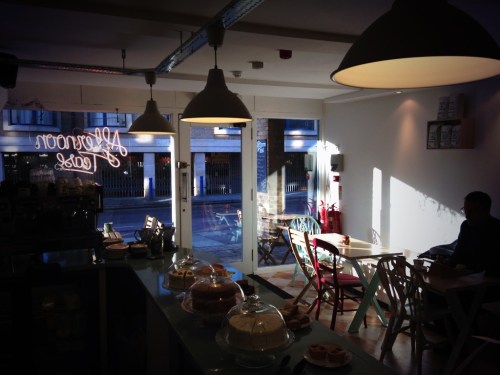 Sunshine in the cafe...